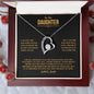 Gift for Daughter Necklace with heart pendant and love message from dad in display box