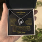 Gift for Daughter Necklace by Someone Said Gift with heart-shaped pendant in a black gift box