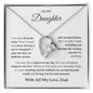 Gift For Daughter Necklace by Someone Said Gift silver heart pendant with sparkling stone and loving message from dad