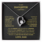 Gift for Daughter Necklace by Someone Said Gift silver heart pendant with inspirational message from dad