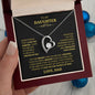 Gift for Daughter Necklace by Someone Said Gift heart pendant with crystal in elegant gift box and loving message from dad