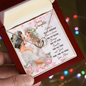 Gift for Daughter Necklace with heart pendant and inspirational message in red gift box by Someone Said Gift