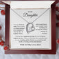 Gift For Daughter Necklace from Someone Said Gift with heart pendant and loving message from dad