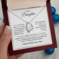 Gift For Daughter Necklace by Someone Said Gift silver heart pendant with crystal in gift box
