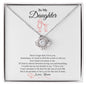 Gift for Daughter Necklace with sparkling crystal pendant and love message from Mom in ShineOn Fulfillment box