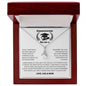 Gift for daughter Necklace with graduation cap charm in elegant wooden box from Someone Said Gift