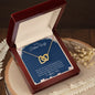 Gift for Girlfriend Necklace gold heart pendant in a wooden box with romantic message card