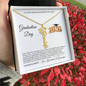 Gift for Granddaughter Graduation Necklace gold tone with graduation cap charm in presentation box
