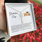 Gift for Granddaughter Graduation Necklace in silver with graduation cap charm in a decorative gift box