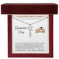 Gift for Granddaughter Graduation Necklace with silver name pendant in a wooden gift box