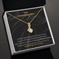 Gift for granddaughter Necklace with gold chain and sparkling pendant in black presentation box