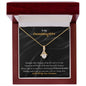 Gift for granddaughter Necklace with gold chain and crystal pendant in a wooden presentation box
