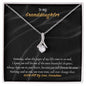 Gift for granddaughter Necklace with silver pendant and heartfelt message from grandma in elegant gift box