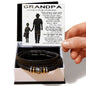 Gift for Grandfather Bracelet black braided leather with metal accents in a white gift box