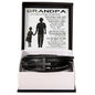 Gift for Grandfather Bracelet black leather braided with cross in white gift box from Someone Said Gift