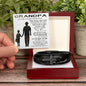 Gift for Grandfather Bracelet black leather with cross design in wooden gift box from Someone Said Gift