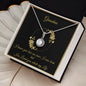 Gift for Grandmother Necklace silver pendant with sparkling stone in elegant black and gold presentation box