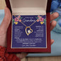 Gift for Grandmother Necklace with heart pendant and message card in elegant gift box
