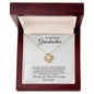 Gift for Grandmother Necklace in gold with a sparkling pendant in a wooden gift box