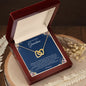 Gift for Grandmother Necklace with two interlocking hearts in a wooden gift box by Someone Said Gift