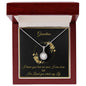 Gift for Grandmother Necklace with sparkling pendant in elegant wooden gift box