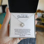 Gift for Grandmother Necklace with silver chain and heart-shaped pendant in a gift box