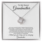 Gift for Grandmother Necklace silver pendant with crystals in a gift box with loving message