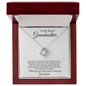 Gift for Grandmother Necklace with a heart-shaped pendant in a wooden gift box from Someone Said Gift