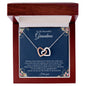 Gift for Grandmother Necklace with two intertwined hearts in a wooden gift box by Someone Said Gift