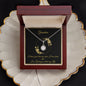 Gift for Grandmother Necklace featuring a silver pendant with sparkling stones in a wooden gift box
