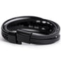Black leather Gift for Grandson Bracelet with magnetic clasp by ShineOn Fulfillment