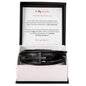 Black leather Gift for Grandson Bracelet with cross pendant in a white and black gift box by ShineOn Fulfillment