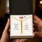 Gift for her him Necklace gold bar pendant with engraved message in gift box from Someone Said Gift