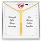 Gold bar necklace in gift box with customizable text perfect as gift for her him necklace