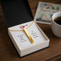 Gift for her or him necklace by Someone Said Gift in a box with gold vertical bar pendant and loving message
