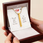 Gift for her him Necklace gold bar pendant with customizable engraving in wooden gift box by Someone Said Gift