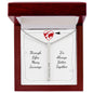 Gift for her or him necklace with customizable vertical bar pendant in elegant wooden box