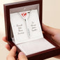 Gift for her him Necklace by Someone Said Gift with customizable vertical bar pendant in wooden gift box