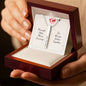 Gift for her him necklace silver bar pendant in wooden gift box by Someone Said Gift