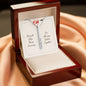Someone Said Gift gift for her him necklace with personalized vertical bar pendant in wooden display box