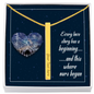 Gift for her Necklace by Someone Said Gift with customizable gold bar pendant and heart map design