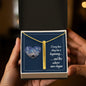 Gift for her Necklace by Someone Said Gift in gold with engraved bar displayed in gift box