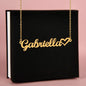 Gold personalized necklace with name Gabriella and heart pendant gift for her personalized necklace