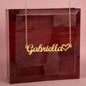 Gold personalized necklace with the name Gabriella and heart pendant gift for her personalized necklace