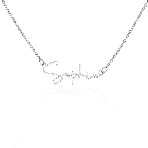 Gift for Her Signature Name Necklace silver chain with Sophia name pendant by ShineOn Fulfillment