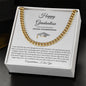Gold chain necklace displayed on a graduation gift box by Someone Said Gift Gift for Him Necklace