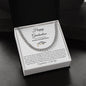 Gift for Him Necklace silver chain in a black box with a Happy Graduation message card