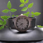 Gift for Him Wooden Watch by Someone Said Gift with dark wood face and black leather strap