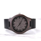 Gift for Him Wooden Watch by Someone Said Gift with dark wood case and black leather strap