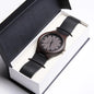 Gift for Him Wooden Watch by Someone Said Gift with dark wood face and black leather strap in presentation box
